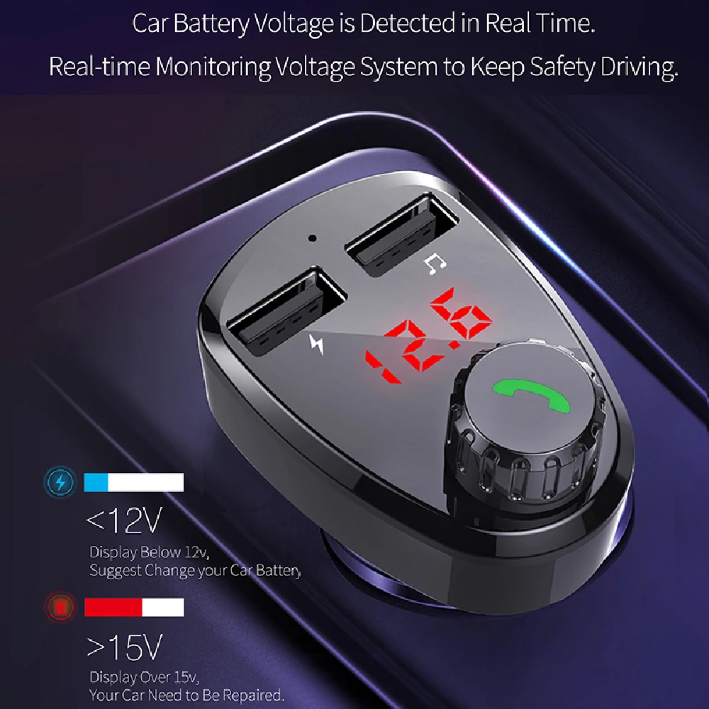 Новинка Автомобильный MP3 Bluetooth плеер Громкая связь FM-передатчик Беспроводное