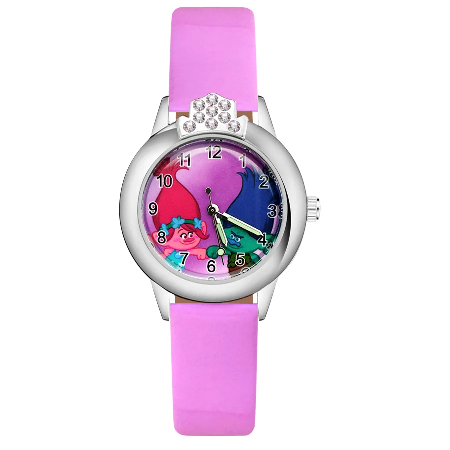 С милым мультипликационным принтом тролли с украшением в виде кристаллов