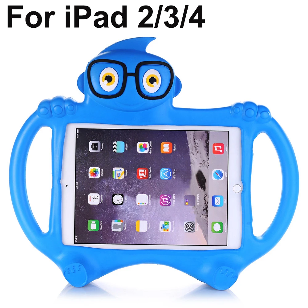Чехол для iPad 2 3 4 чехол детей милый мультяшный моющийся противоударный с ручкой и