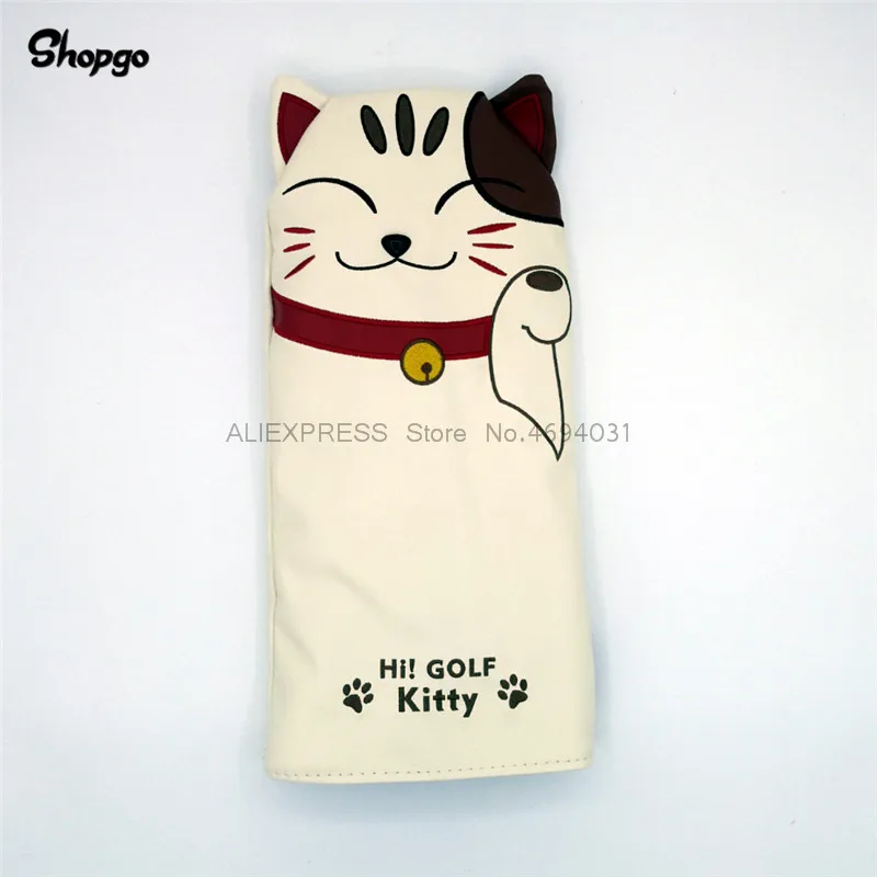 1pc driver С изображением из мультфильма Lucky Cat Чехлы для клюшек для гольфа для водителя проход древесина гибридный полный набор талисман новинка подарок для игры в гольф Клубные головные уборы - Цвет: 1pc driver