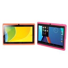 2 Pcs 7 Inch Kids Tablet Android Quad Core Dual Camera Wifi Education Game Gift For Boys Girls, Pink & Orange