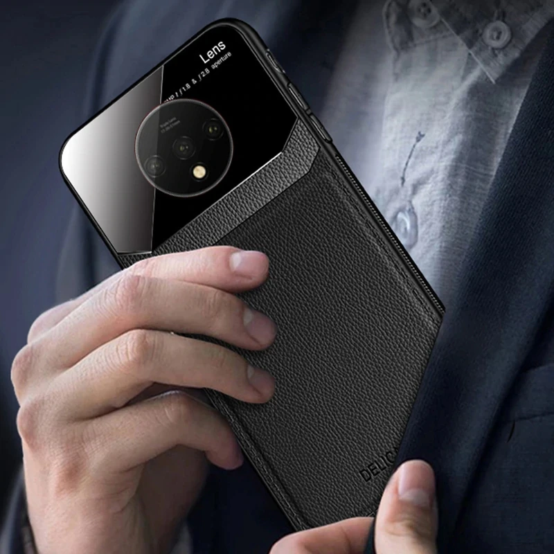 Чехол KISS для OnePlus 7 Pro кожаный чехол с зеркальным стеклом силиконовый ударопрочный