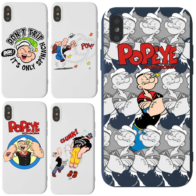 Модный классический американский аниме Popeye Сейлор чехол для iPhone X XS Max XR 6 6S 7 8 Plus