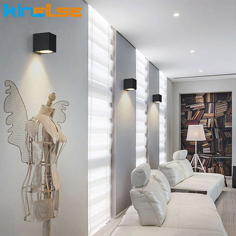 Светодиодный настенный светильник алюминиевый квадратный уличный