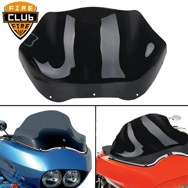 

Dark Smoke 13" Wave Windshield For Harley Road Glide FLTR 98-13