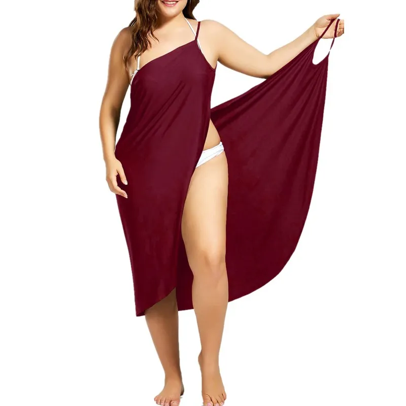 

Bikini Bathing Suit Femme Robe De Plage Beachwear Femme Tunic Kaftan Oufisun Women Plus Size Pareo Beach Cover Up Wrap Dress