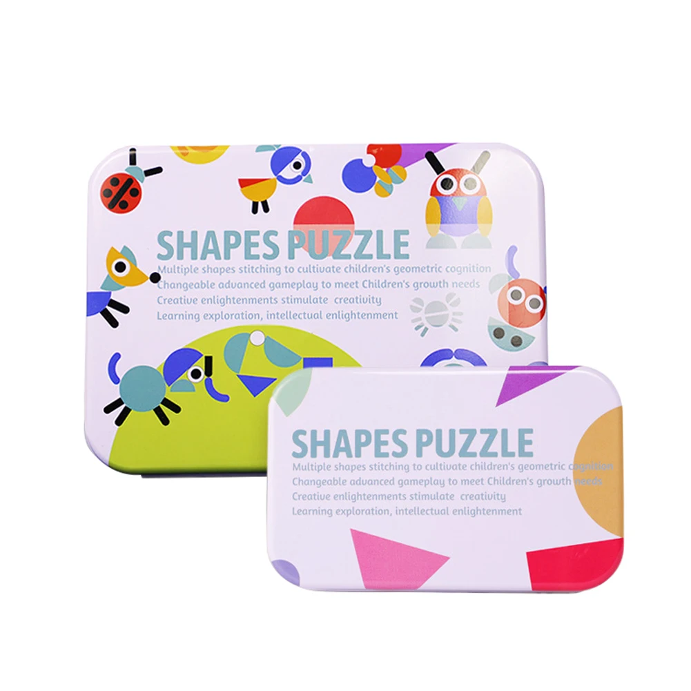 

Children's Geometric Shape Puzzle Interesting Toys Animal Card Shape Tangram Wooden Puzzle Educational Toys For 4-6 Years Old