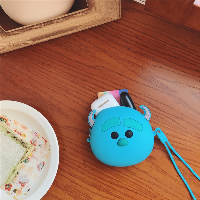 coin purse Мягкий силиконовый держатель для карт чехол наушники для Airpods чехол Bluetooth беспроводной защитный чехол Милая коробка для Air Pods сумка для наушников - Цвет: coin purse