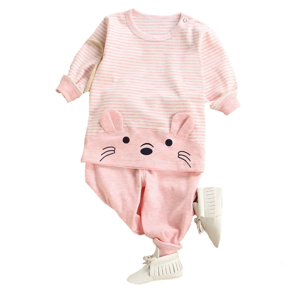 Зимняя одежда для маленьких мальчиков и девочек пижама с длинными рукавами