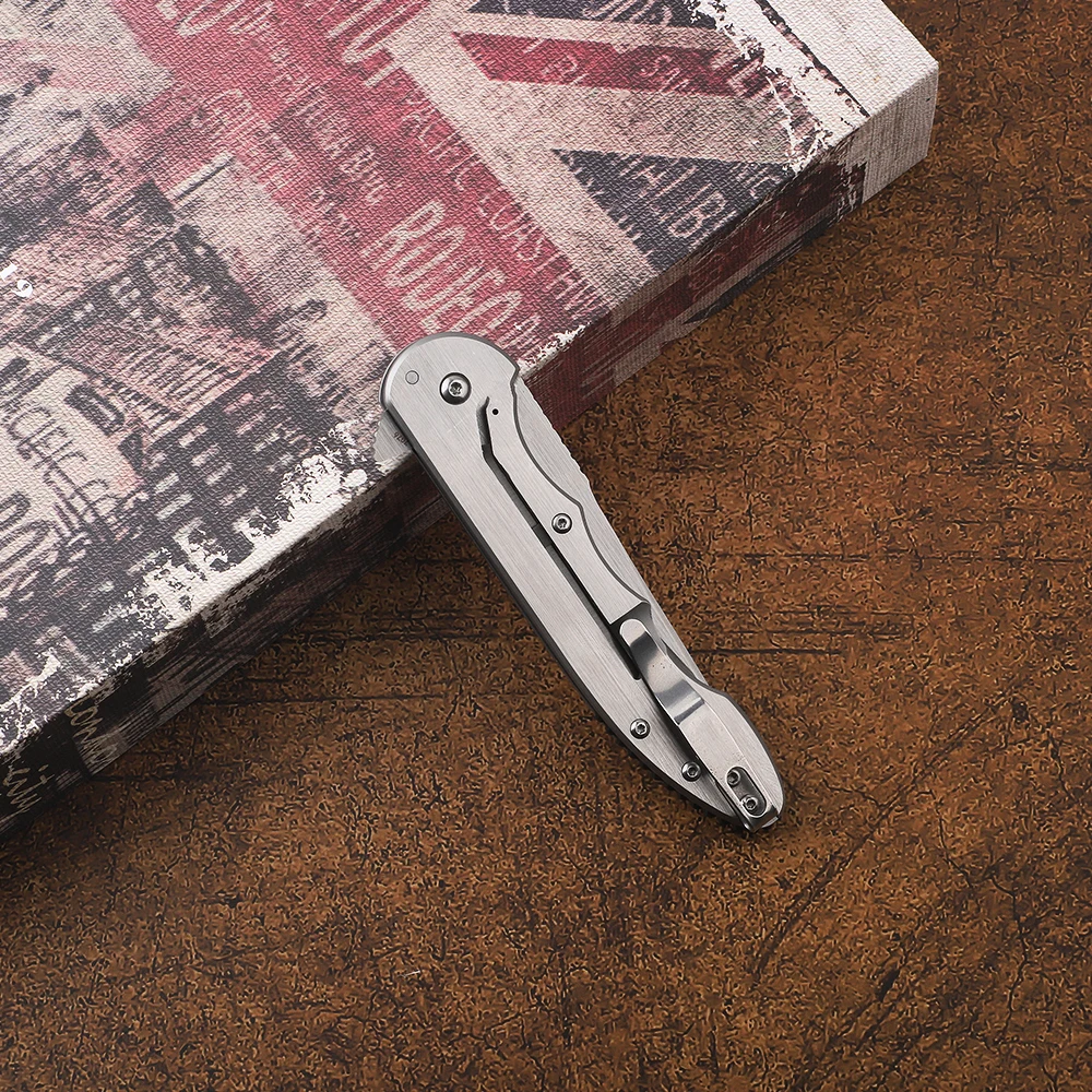 Новый oem-складной нож 7076 EDC ручка из нержавеющей стали с 8cr13mov стальным лезвием