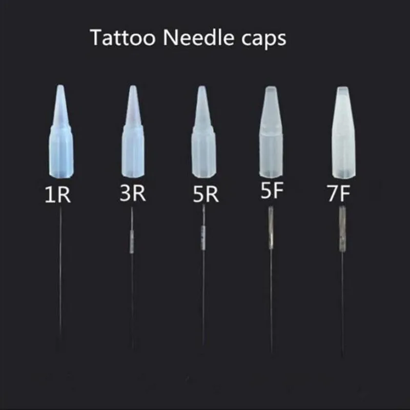 

100 Pcs Tips Needles and 100 Pcs 1R 3R 5R 5F 7F for Permanent Makeup machine pen Traditional Tattoo Needles Independent Package