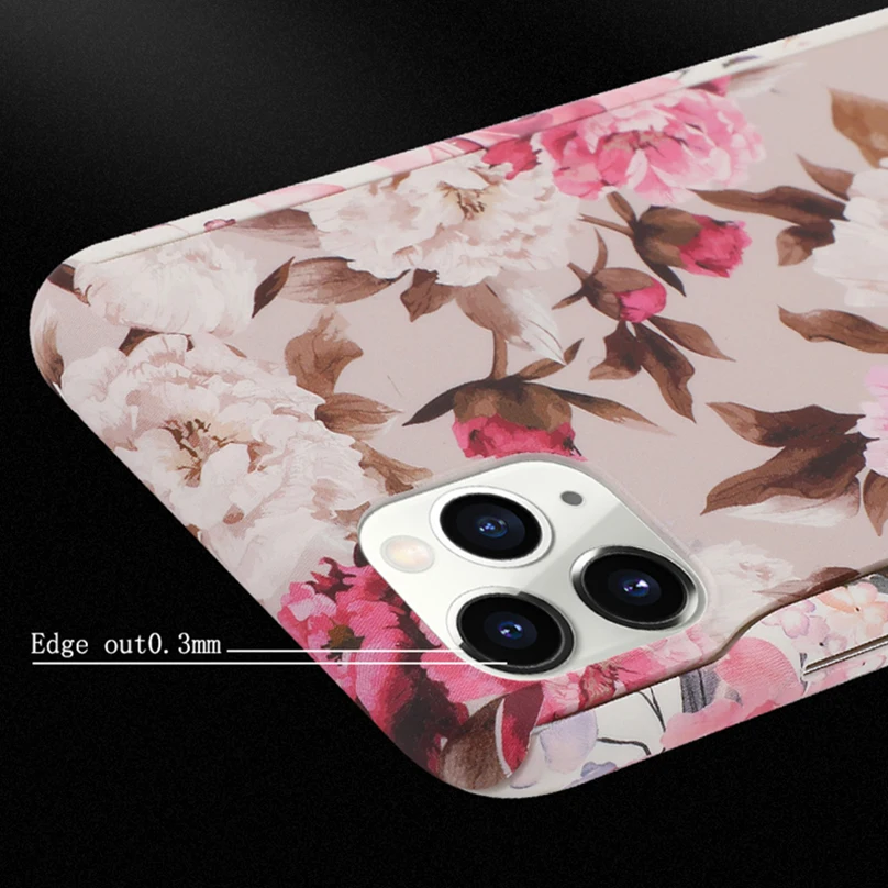 Чехол с цветами на 360 ° для Iphone 11 Pro Xs Max Xr X жесткий матовый чехол из поликарбоната 7