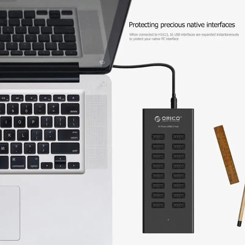 ORICO H1613 16 портов s USB2.0 концентратор USB порт usb хаб сплиттер с ЕС США 12V 2A адаптер