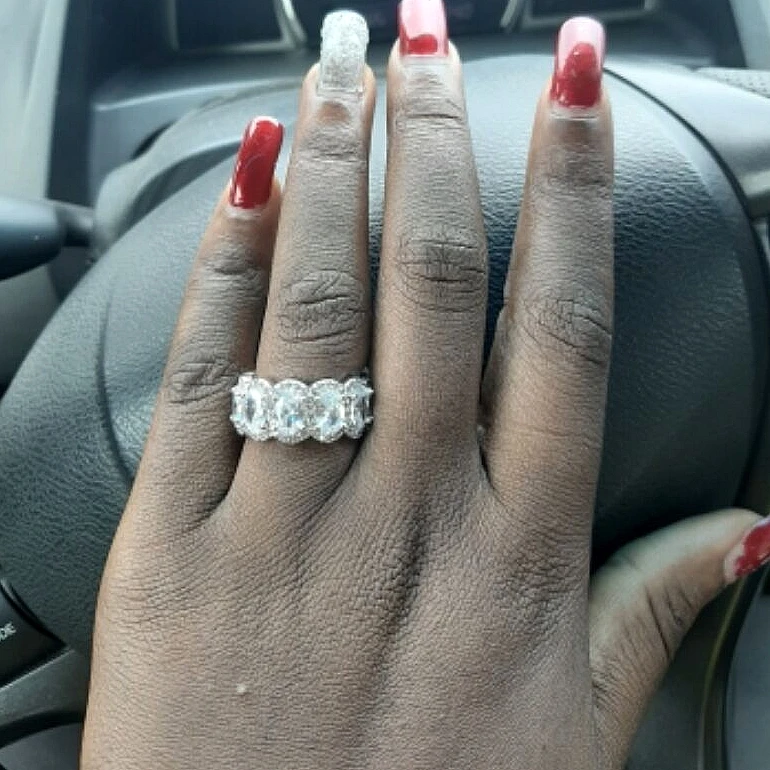 Кольцо женское из серебра 925 пробы 4 цвета | Украшения и аксессуары