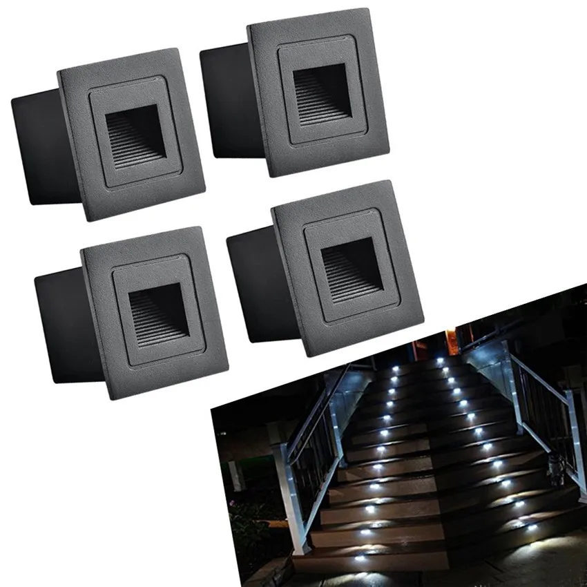 Водонепроницаемый светодиодный светильник для лестницы 3 Вт/1 Вт встраиваемый