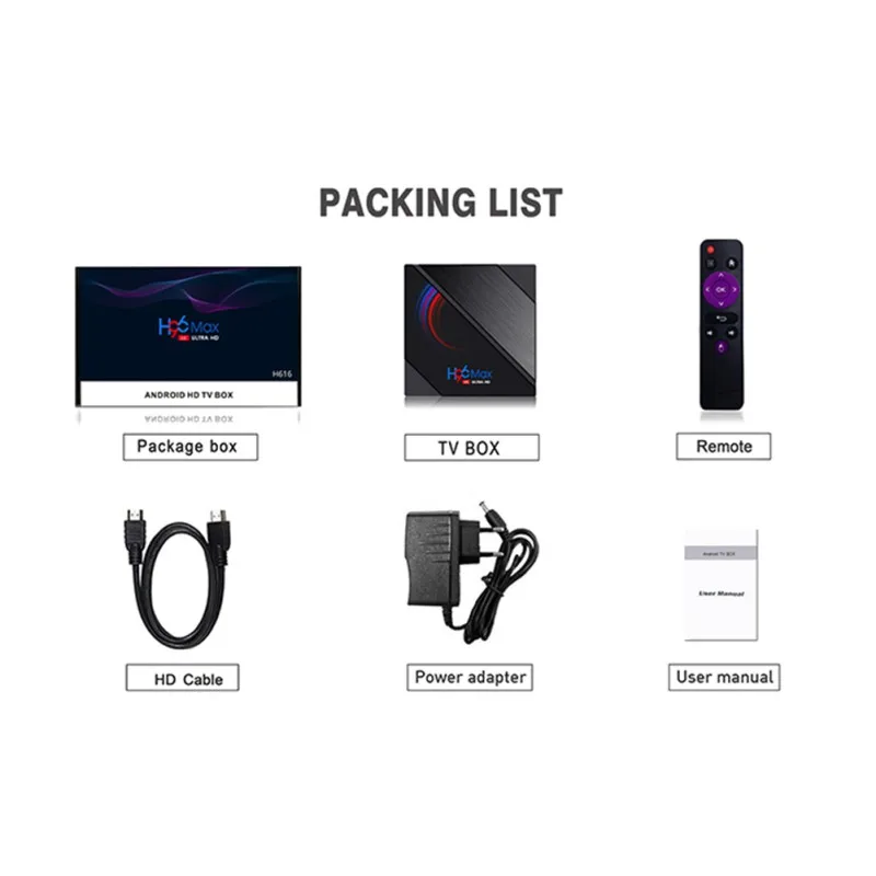 

H96 Max H616 Android 10.0 Smart TV Devices TVBOX 2GB 4GB 32GB 64GB 4K Youtube Media Player Android 2GB16GB Set Top Box Newest