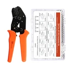 Фотообжимные щипцы, набор ручных инструментов с храповым механизмом 760 шт. 2,54 мм, фоторазъемы для AWG 28-18 (0,25-1 мм)