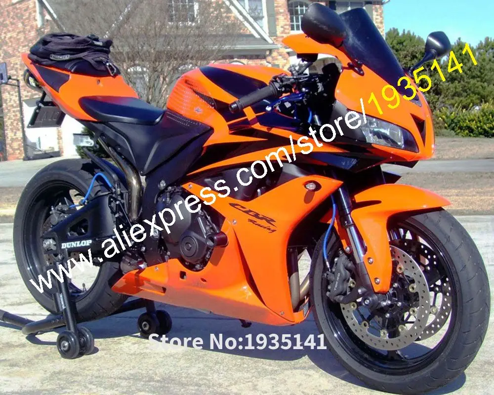 

For Honda CBR600RR F5 2007-2008 CBR600 RR 07/08 Black/Orange Body Kit Motorcycle Fairings (Injection molding)