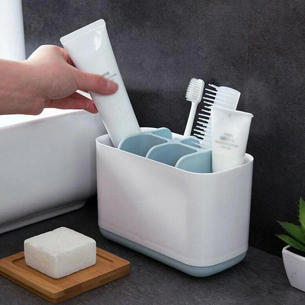 

Electric Toothbrush Holder Storage Toothpaste Stand Plastic Container Makeup Case Shaving Brush Bathroom Organizer Accessories