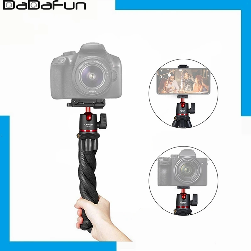 

Ulanzi MT-11 Travel Flexible Octopus For Smartphone DSLR SLR Vlog Tripod For Camera Gopro iPhone Huawei 2 in 1 Portable Tripod