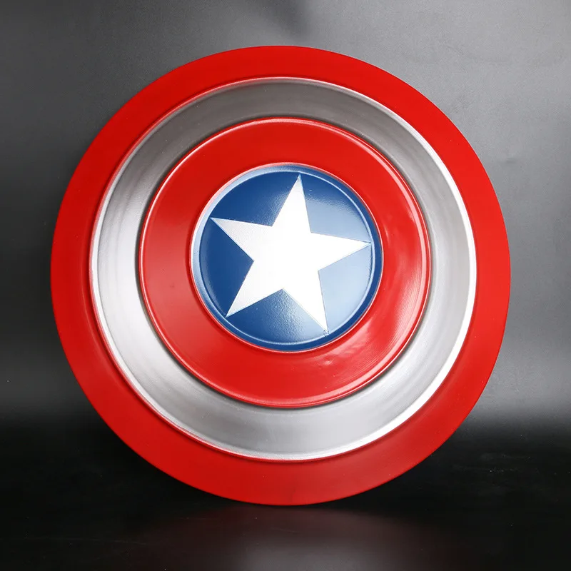 47cm marvel avengers captain america shield full metal vibration shield paint large handheld shield toys arms for youth party free global shipping