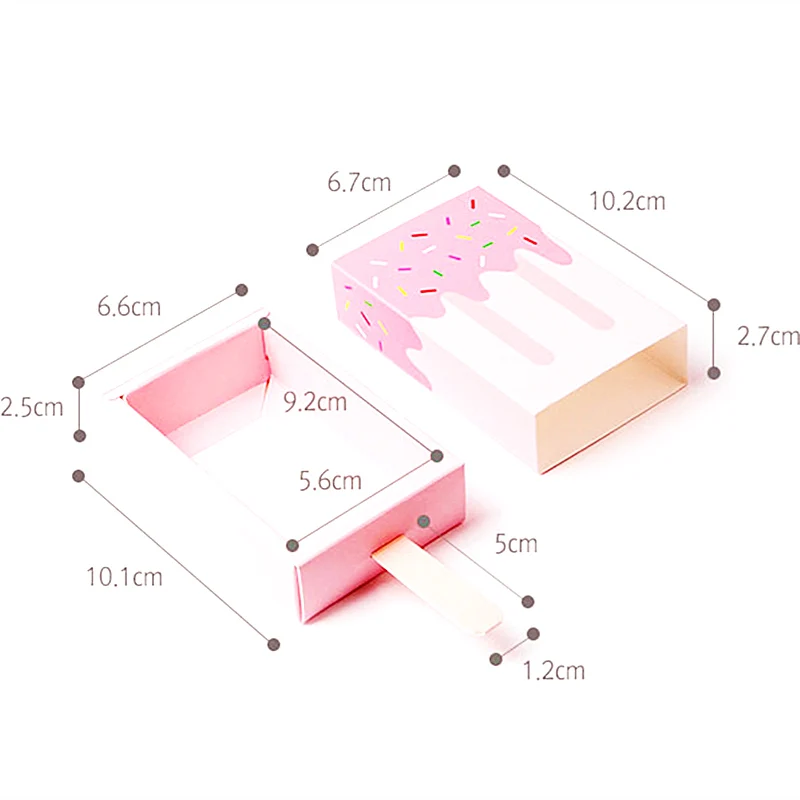 Подарочная коробка для конфет мороженого 50 шт. сделай сам складная бумажная