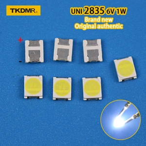 TKDMR 30pcs оригинальный UNI светодиодный 3528 2835 1210 светильник бусины высокого Мощность 1 Вт 3V 6V холодный белый Светодиодный ЖК-дисплей ТВ Подсветка светильник Применение