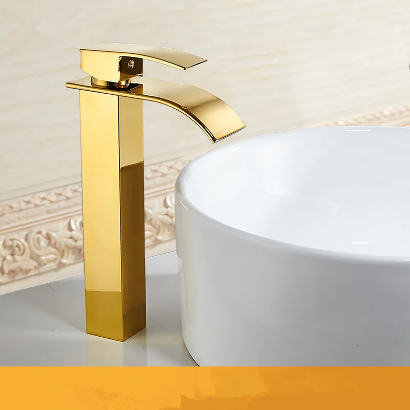 Basin Faucet Black Waterfall Mixer Tap Brass Bathroom Hot and Cold Sink faucet | Обустройство дома