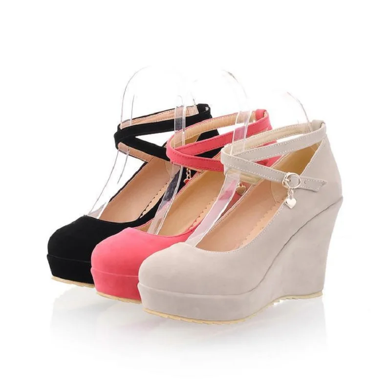 

2021 new shallow mouth round toe high heels Korean fashion all-match comfortable high heels sexy wedge heel women's shoes