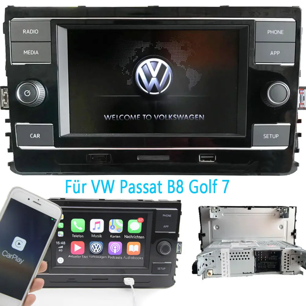 6," стерео RCD330 280D+ рамка Carplay MirrorLink BT SD USB AUX RVC для Volkswagen MQB VW Golf 7 MK7 Passat B8 SKODA OCTAVIA - Цвет: RADIO 280D