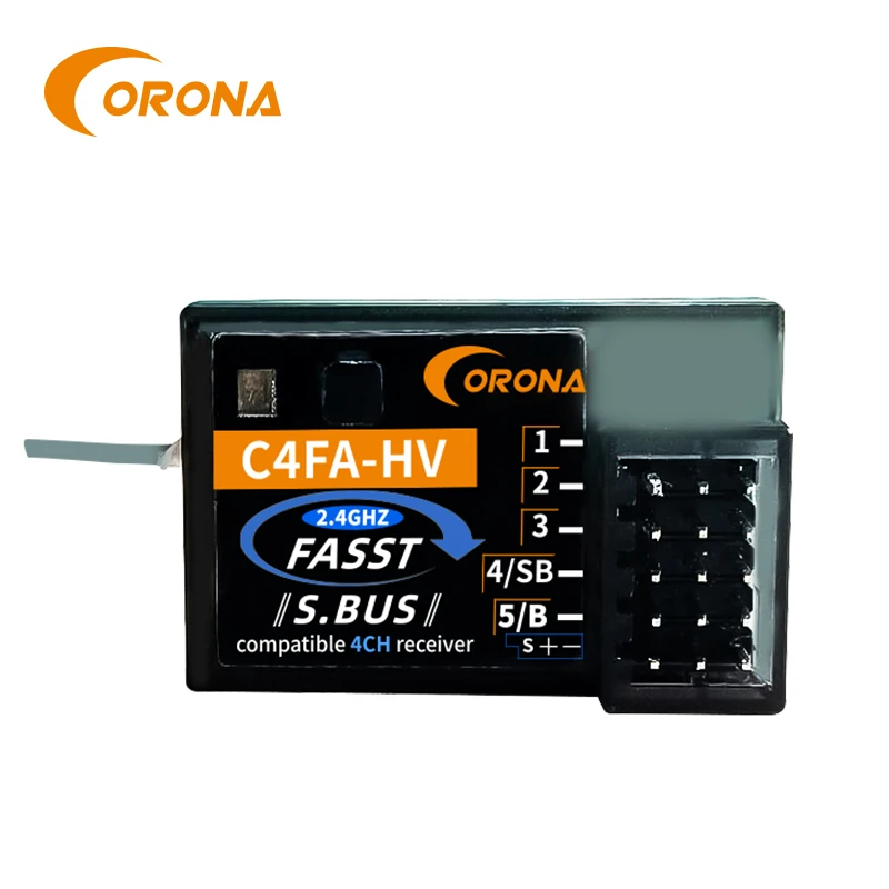 Receptor C4FA CORONA de 4 canales Futaba fasst SBUS, resistente al agua, compatible con 3PK 4PK, superficie de coche a control remoto, modo C1, Cooltech RFA04C-2