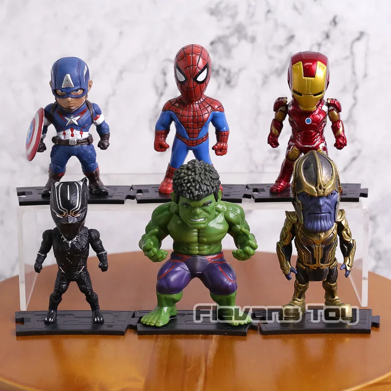 6 шт./компл. игрушки Мстители война бесконечности Железный человек Человек-паук
