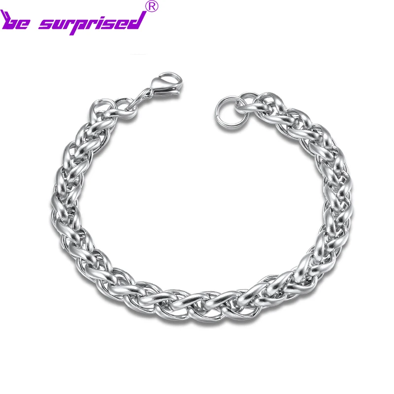 

New Simple Cool Stainless Steel Keel Chain Bracelet Personality Neutral Trend People Wear Plain Color Chain Bracelet Wholesale