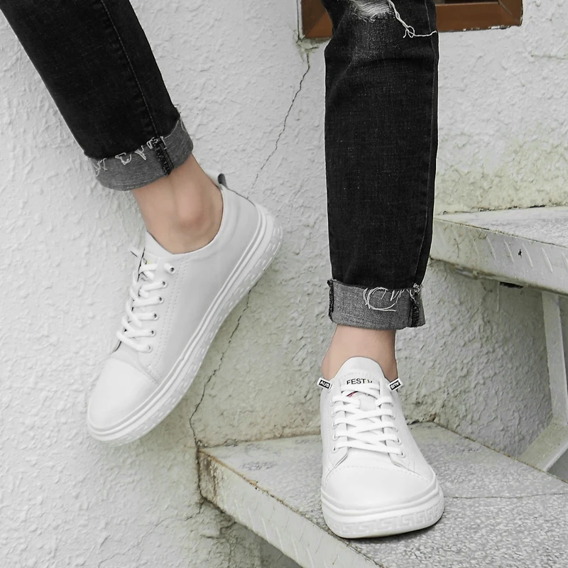 Men Shoes Spring Autumn Light genuine Leather oxfords Sneakers For Lace-Up Breathable Casual Walking Heren Schoenen | Обувь