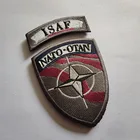 Нарукавная повязка NATO Alliance ISAF Вышивка Липучка наклейка значок НАТО армейский веер наклейка внешняя сумка аксессуары