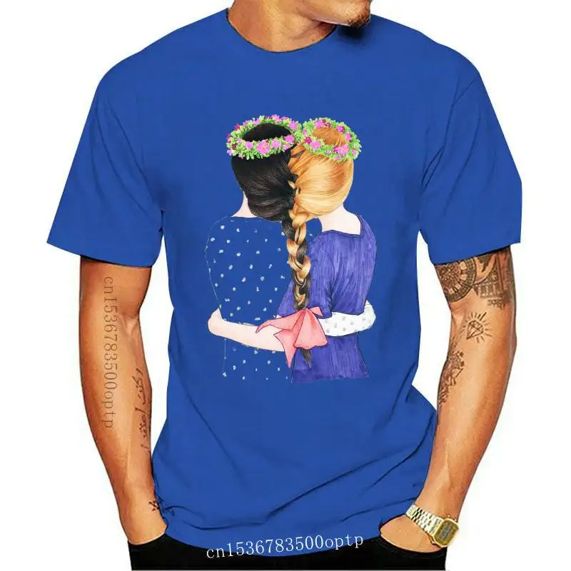 

Новинка 2021, женские футболки, модная летняя Весенняя трендовая одежда с рисунком сестры и друзей, футболка с графическим рисунком, женский т...