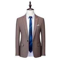 new brand clothing casual blazer men jackets solid color men blazers single button lapel slim suit blazers men outwear suit coat