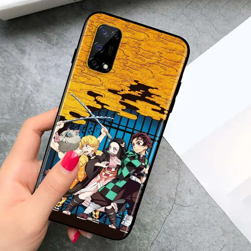 demon slayer anime for oppo realme v15 x5 x3 x50 x7 x2 c17 c11 c3 c2 7 7i 6 6s 6i 5 narzo 20 pro black phone case free global shipping