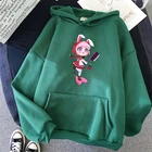 Толстовка Gacha Life с мультипликационная кавай-девочка, свитшот с принтом, уличный сверхразмерный с длинным рукавом, корейский стиль, повседневное худи, для осени и зимы