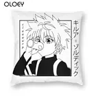 Kawaii Hunter X Hunter Killua Zoldyck квадратный чехол для подушки из полиэстера декоративная подушка HXH Аниме Манга новинка чехлы для подушек
