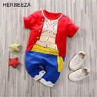 Летний детский костюм HERBEEZA, комбинезон с аниме для новорожденных, комбинезон для младенцев с мультяшным рисунком для мальчиков, детские комбинезоны для косплея для младенцев