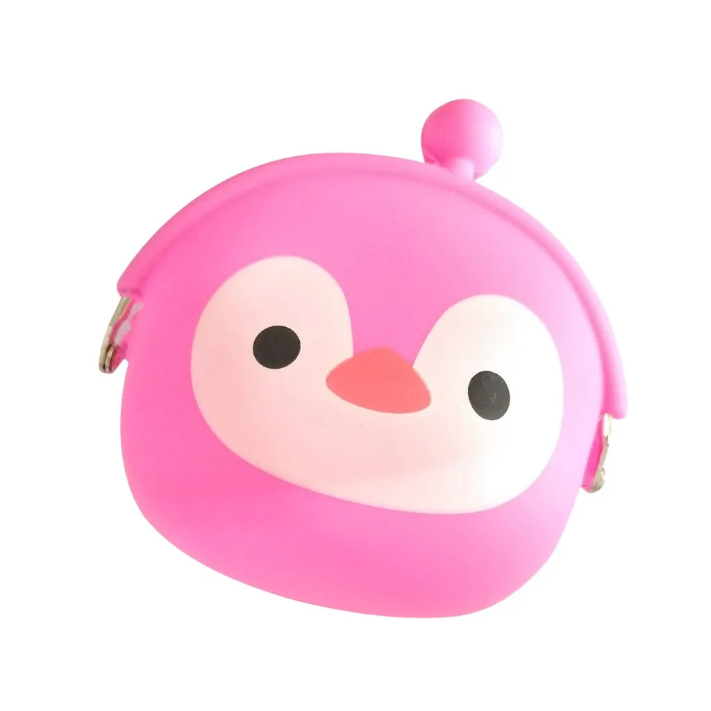 Мини-кошелек мягкая поверхность застежка Женская мультяшная силиконовая сумка