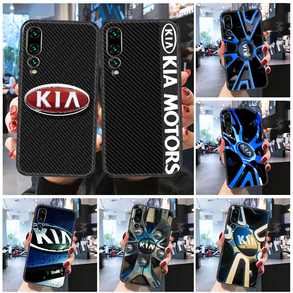 KIA Logo car rim Phone case For Huawei Honor 6 7 8 9 10 10i 20 A C X Lite Pro Play Frosted black pretty bumper fashion Etui