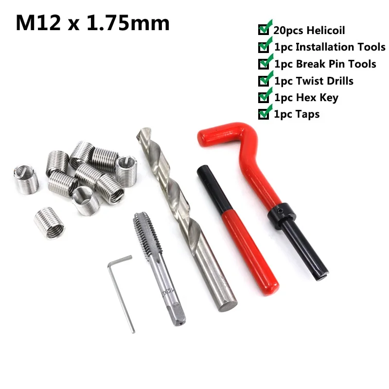 

Набор для ремонта резьбы xcan M3/M4/M5/M6/M7/M8/M10/M12/M14