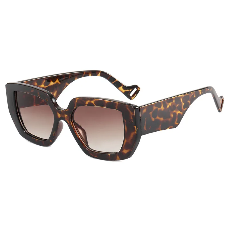 

2021 summer big face photo pink sunglasses new retro fashion irregular dark glasses