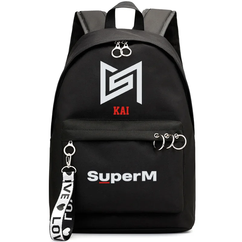 Большой Вместительный рюкзак Kpop SuperM школьная сумка MARK TAEYONG BAEKHYUN TAEMIN KAI LUCAS