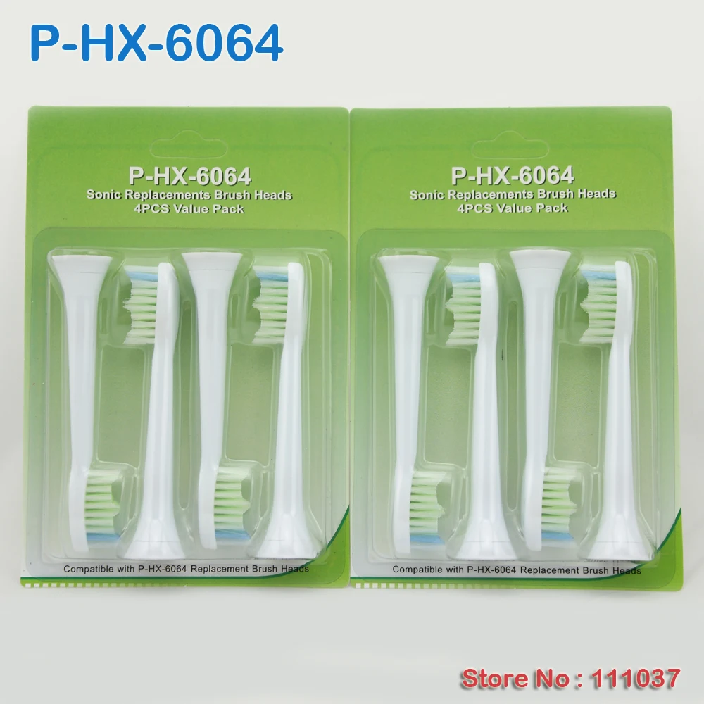 Diamond Clean HX6064 P-HX-6064 Sonic сменные головки для электрической зубной щетки 4 шт(1 упаковка