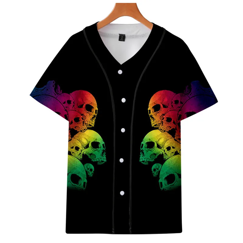 New hot Thin Baseball Jersey Women, youth Customized Jersey Men's casual sports Baseball Shirt Color printing section - Цвет: colour 4
