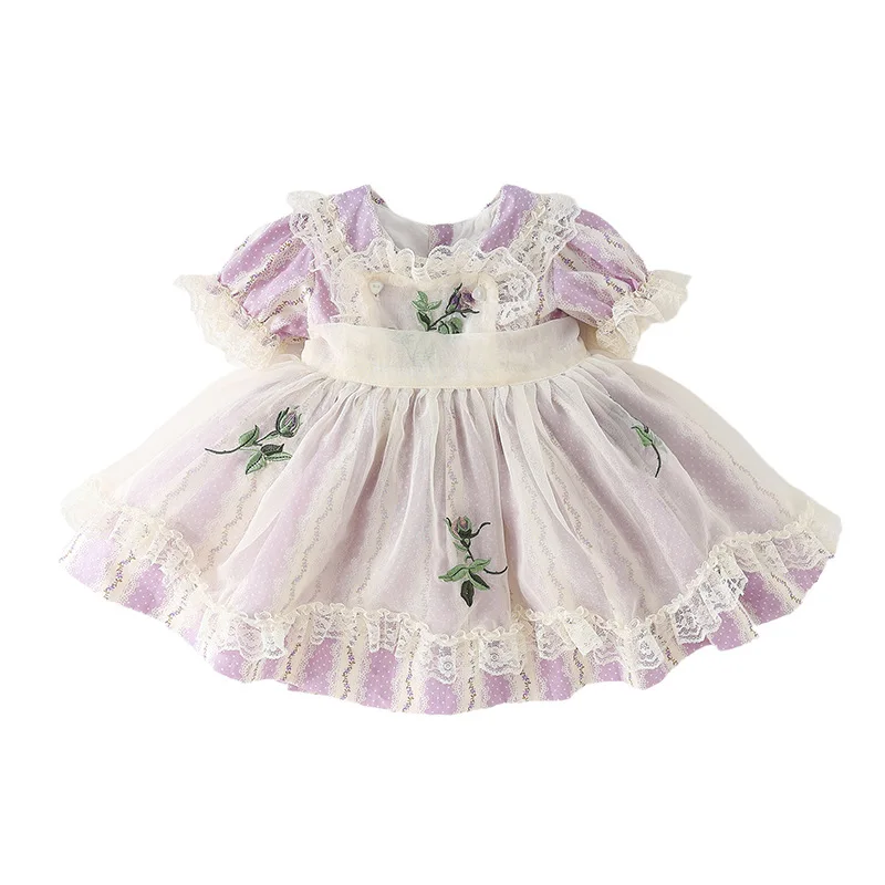 

Lolita girls summer wind dress gown sweet fairy princess dress lace skirt
