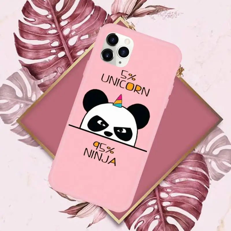 

Cartoons Cute Panda Phone Case Candy Color for iPhone 11 12 mini pro XS MAX 8 7 6 6S Plus X SE 2020 XR